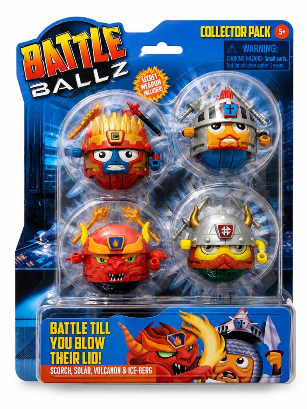 Battle Ballz: Collectors Pack - 4 Warriors (Volcanon, Solar, Ice-Berg, Scorch)